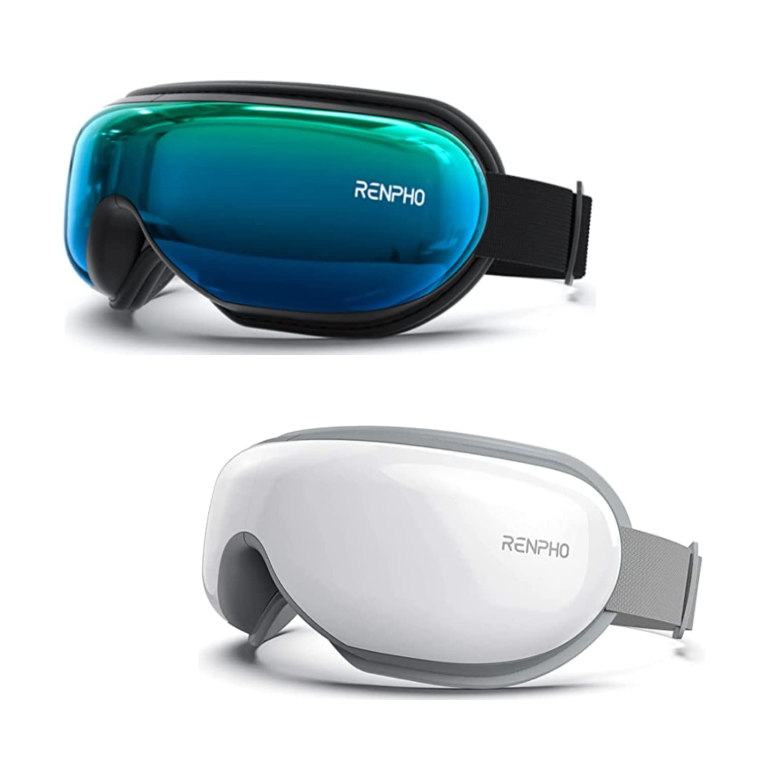 RENPHO Eye Massager with Heat White Gradient Green