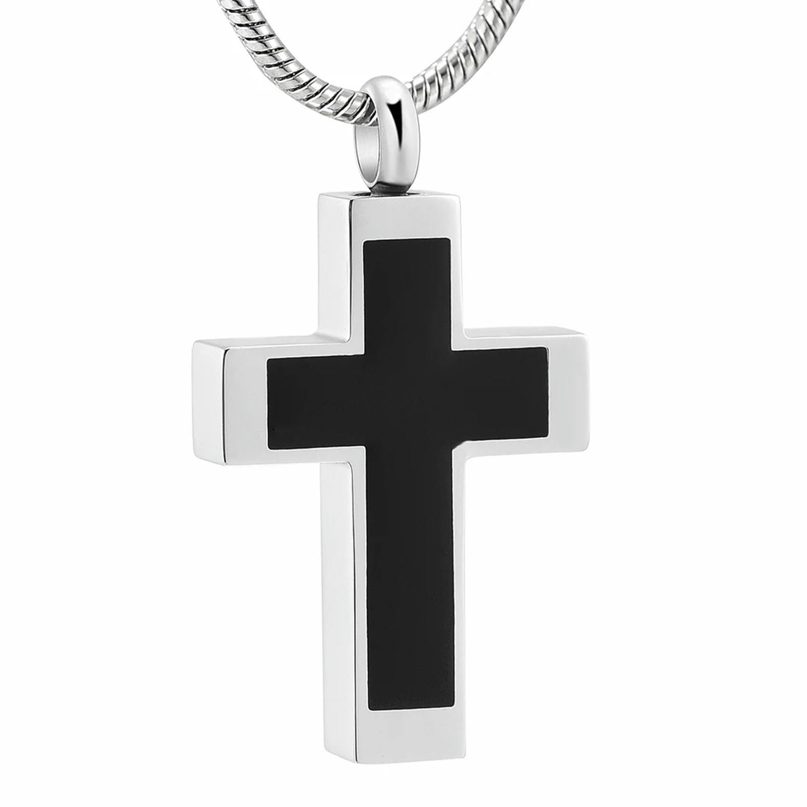 BIAIHQIE Cross Cremation Jewelry for Ashes Cross Unisex Pendant Memorial Urn Necklace for Men/Women,Locket Cremation Keepsake