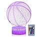 AZALCO Basketball Night Light,3D Illusion Lamp 16 Color Changing&Dimming by Remote Control or Smart Touch LED Bedside Lamps,Sports Decor for Boys Bedroom Girls Kids Teens Birthday Holiday Xmas Gifts