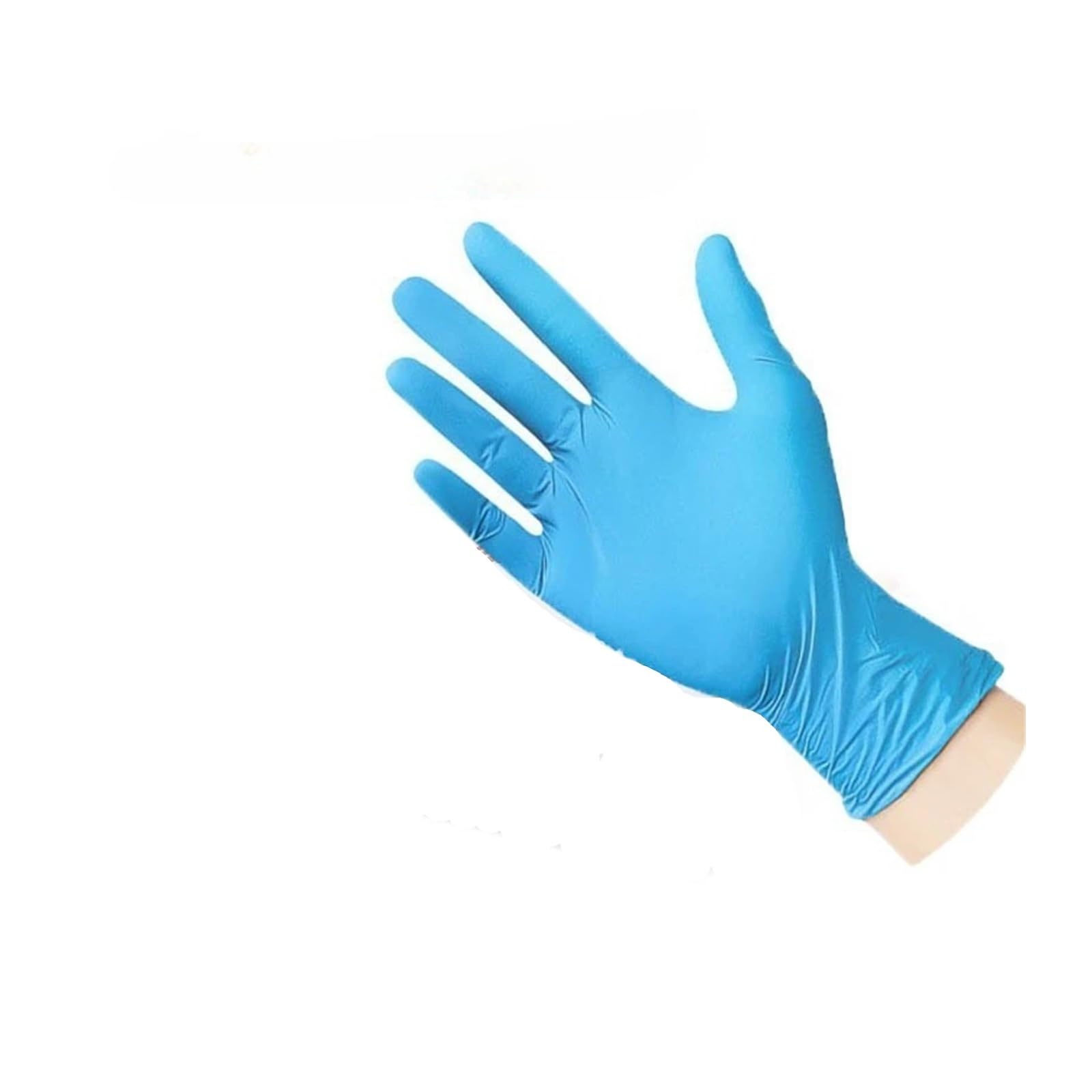 Generico Guanti monouso in nitrile puro - Guanti resistenti all'olio, impermeabili, resistenti agli acidi e agli alcali, ad alta elasticità (100 pezzi/scatola)(Blue,M)