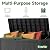 EasyUp 120 Gallon Outdoor Storage Box Waterproof, UV Resistant Resin Deck Box with Hydraulic Rod, Reinforced Stability for Patio, Garden, Rattan Black