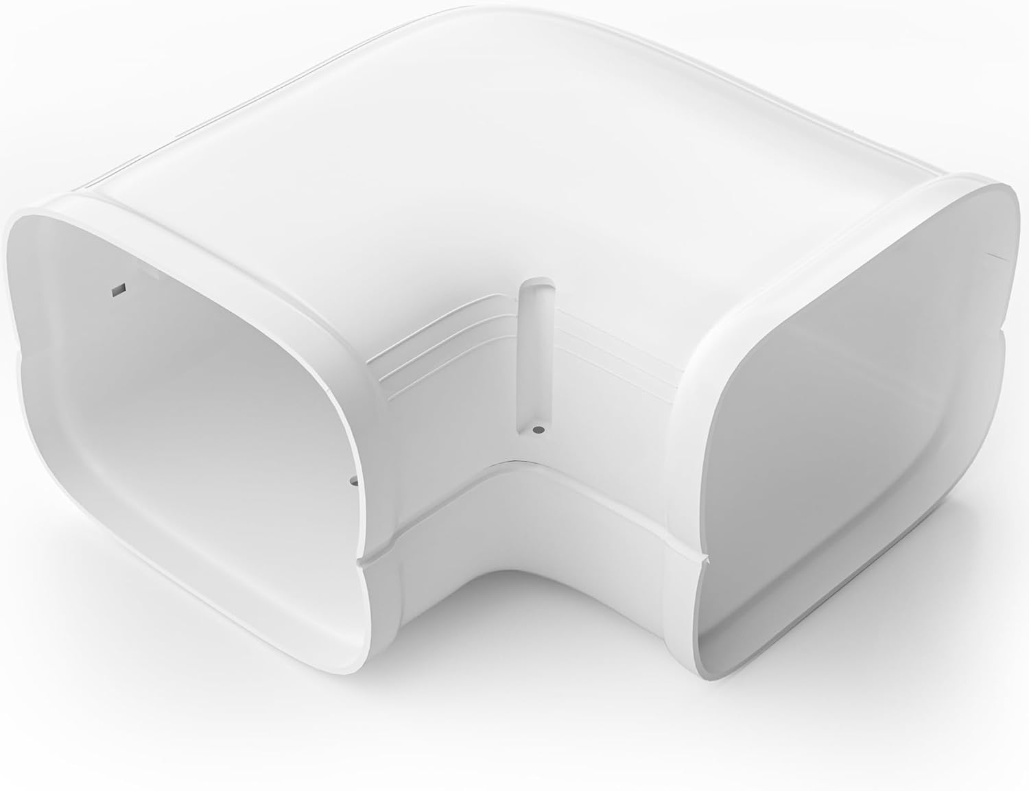 Flat Elbow, Flexible Level Bend Cover Line Set Cover Kit Accessories for Ductless Air Conditioners and Heat Pumps, PVC Decorative Upgraded UV-Proof Strong& Durable (4" Flexible)