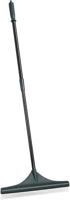 ORIENTOOLS Artificial Grass Brush, Artificial Turf Rake with Ergonomic Adjustable Steel Handle 80 to 132 CM, Fake Rake with PA Brush for Lawns and Carpet