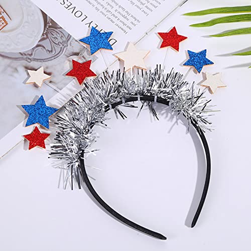 Avmbc 4Th Of July Headband Glittery Stars Headband Stars Hair Accessory For Independence Day Patriotic Party Decorations #TOP1