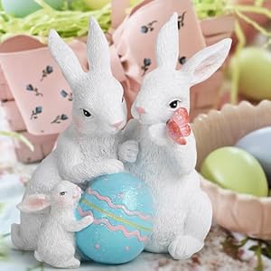 Hodaoeasterbunnyfamilydecorationsspringeasterrabbitdecorbunnygiftstabletopperdecorationsforeasterpartyhomeholidaycuterabbiteasterdaydecorationsfamilyeggwhite Urban Country Home Decor Hodao easter bunny family decorations spring easter rabbit decor bunny gifts tabletopper decorations for easter party home holiday cute rabbit easter day decorations family egg white urban country home decor