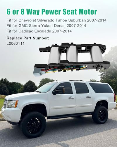 Image of L0060111 6 or 8 Way Power Seat Motor Without Memory Fit for Cadillac Escalade Chevy Silverado GMC Yukon 2007-2014, Power Seat Adjuster Motor, Passenger Driver Side