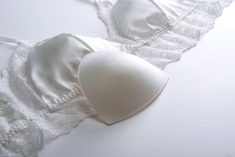 SilRiver Women's Satin Bralette Tops Silk Wirefree Bra Lace Cami Bra with Removable Pads - Image 6