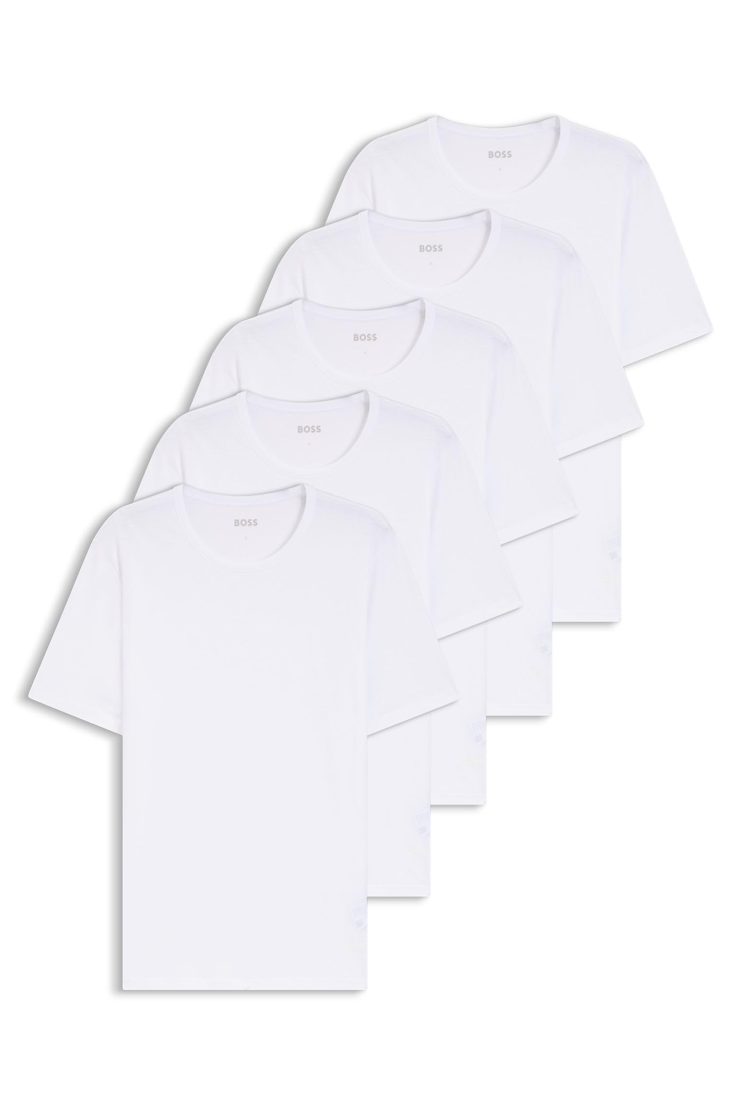 BOSS Herren TShirtRN 5P Authenti Fünferpack T-Shirts aus Baumwolle mit Logo-Details