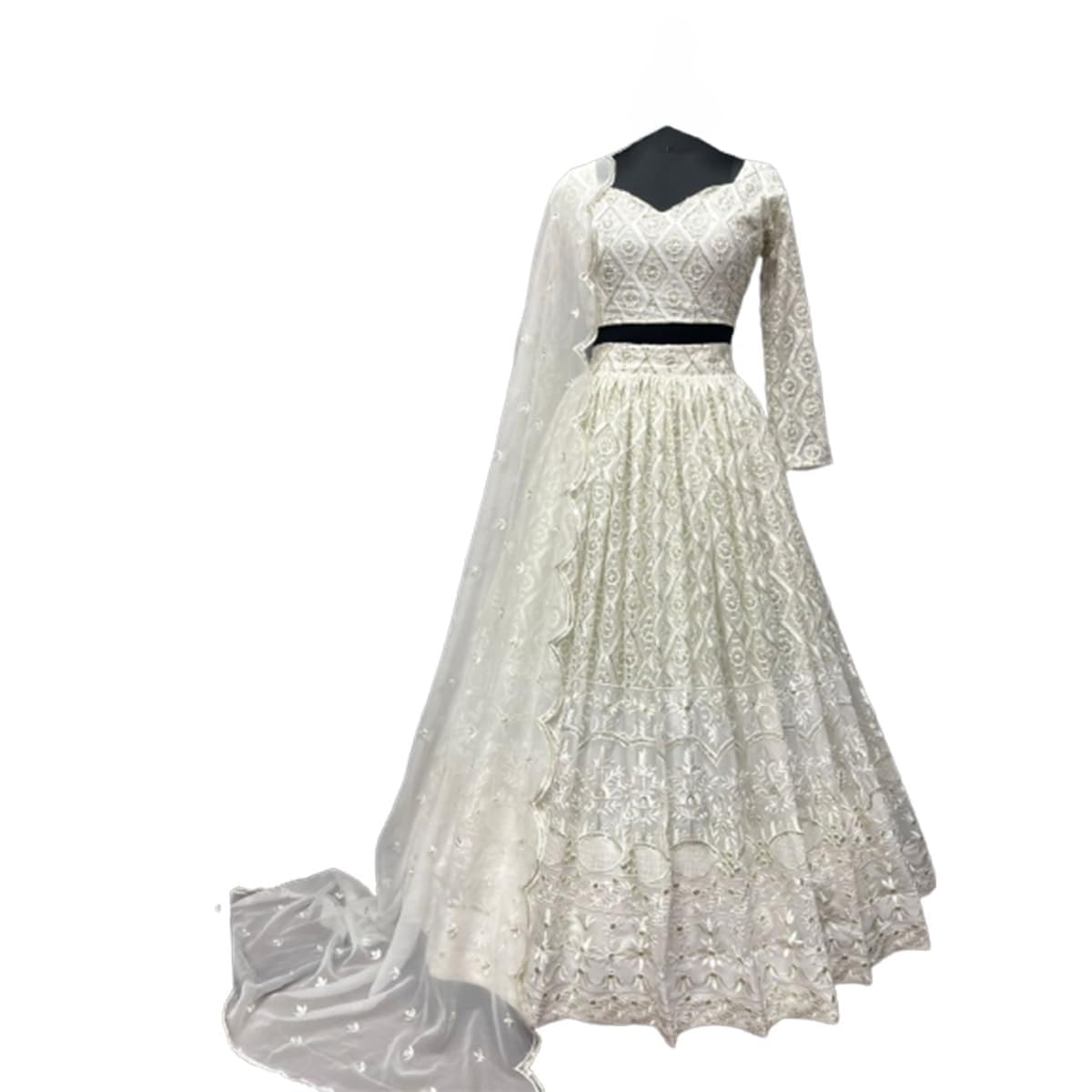 rajveer fab Women's Georgette Solid Semi-Stitched Lehenga Choli Set (R_R_1169)-picture-23