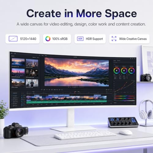 Image of Deco Gear 49 inch Super Ultrawide Curved Monitor, 5120x1440, 5K2K, 120Hz, 32:9