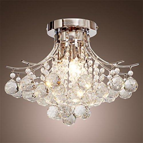 Annt®Modern Crystal Ball Chandelier Ceiling Light Pendant Lamp Lighting Flush Mount Bedroom Transparent Shade