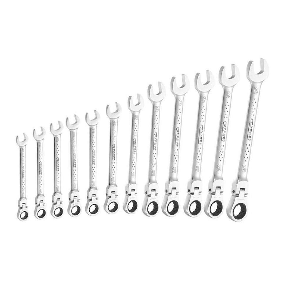 BritoolExpert E111102B Rapid Ratchet Flexible Head Spanner Set (12 Pieces)