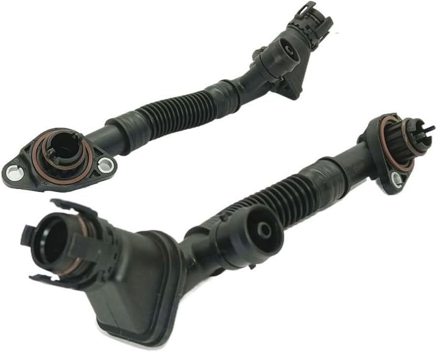 2pcs Crankcase Vent Hose for BMW X5 550i 650i 4.4L Breather Hose 11157646086 11157646087
