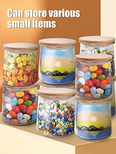 16 Pack Jar Lids For Oui Yogurt Jars- Natural Bamboo Wood Oui Lids With Labels & Silicone Sealing Rings, Eco-Friendly Yogurt Bottle Recycle Replacement Cap Glass Jar Canning Lids #TOP5