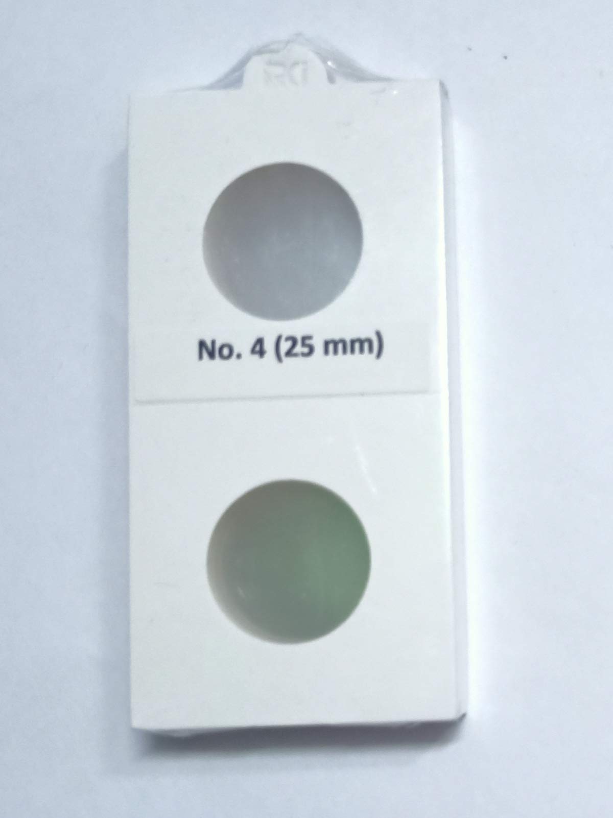Atoz Crafts Cardboard Coin Collecting Holders | Coin Collection Supplies – 50 Pcs | Size No. 4 (25mm, White)