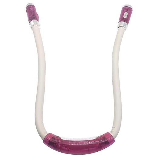 Techmarket LED Neck Reading Light, Book Light for Reading in Bed, 3 Adjustable Brightness, Flexible Soft Silicone Bendable Arms, Perfect for, Repairing, book lights for reading at night in bed! (PINK)