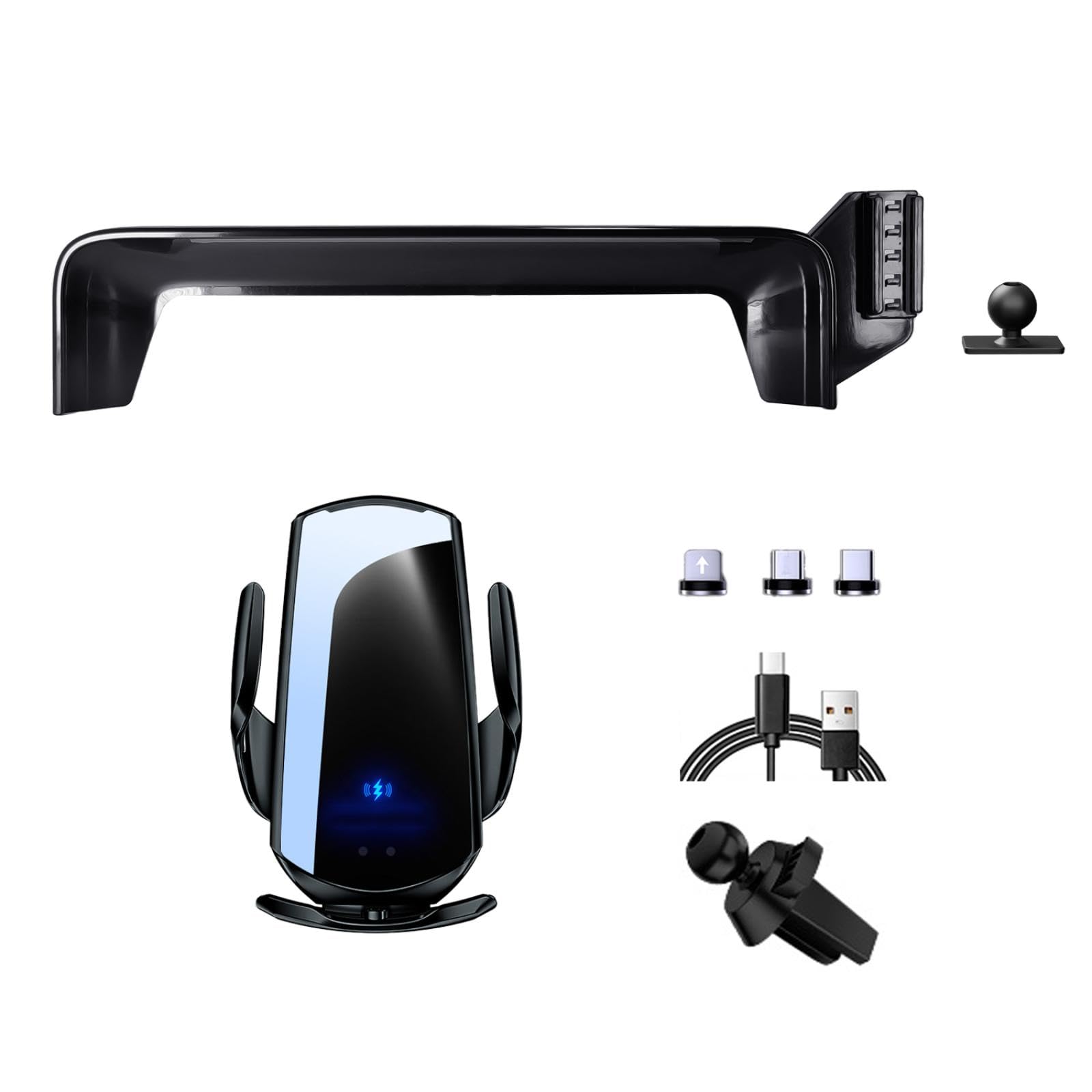 Soporte Móvil Coche para Mercedes-Benz Clase S W223 2021-2024, Soporte para teléfono para Coche Panel de Pantalla de 12.3 Pulgadas Base Fija Soporte para teléfono móvil