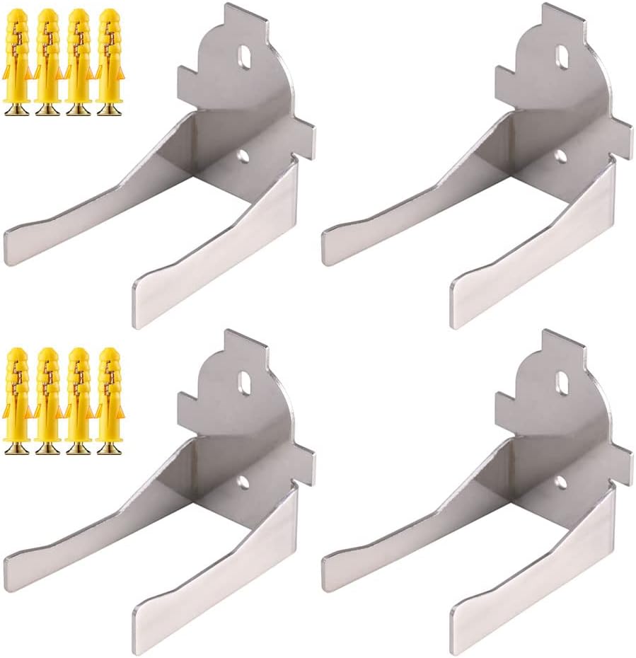 Hook for Fire Extinguisher,4Pcs Fire Extinguisher Mount 5lb-10lb Fit for Home Office (Silver)