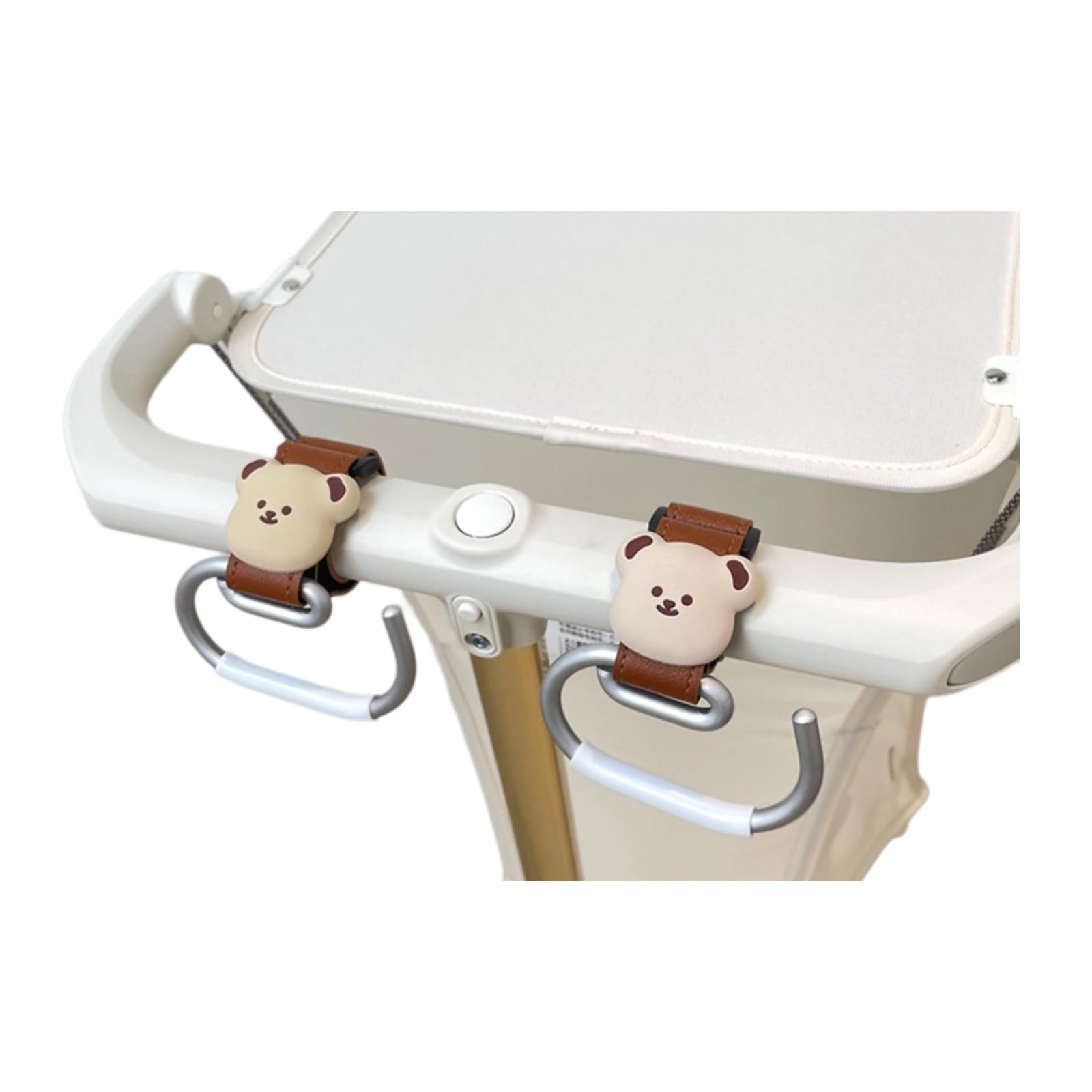 Crochets mignons pour poussette, ours de dessin animé, lapin pour accrocher des sacs à langer, clip de poussette et accessoires de poussette – Grands mousquetons (E)
