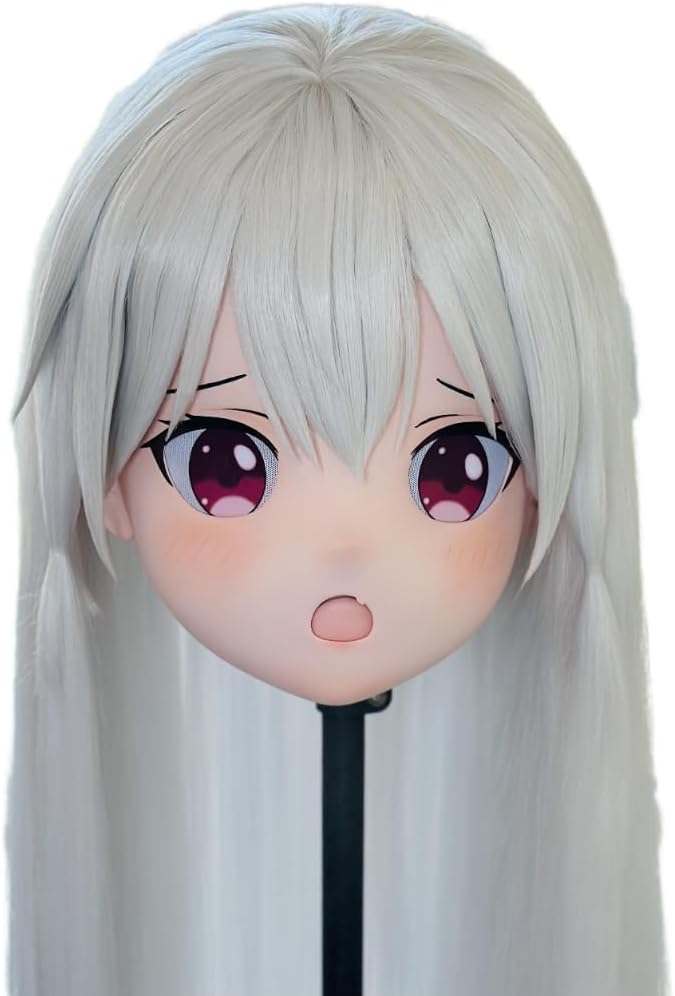 (AK078) Customize Character Crossdressing Full Head With Lock Anime Cosplay Japanese Animego Kigurumi Mask