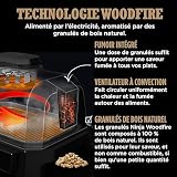 Ninja Woodfire Pro Connect XL Barbecue Électrique & Fumoir avec Contrôle d'Application, 2 Sondes, Grille, Housse, Revêtements & Brosse, Grill & Friteuse sans huile 7-en-1, Bleu & Noir OG901EUAMZ - 16