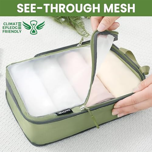 Image of BAGAIL 6 Set Ultralight Compression Packing Cubes Packing Organizer for Travel Accessories Luggage Suitcase Backpack