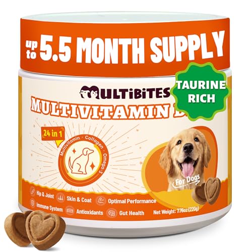 MUITIBITES Dog Vitamins Supplement - with Taurine for Dogs - 220g