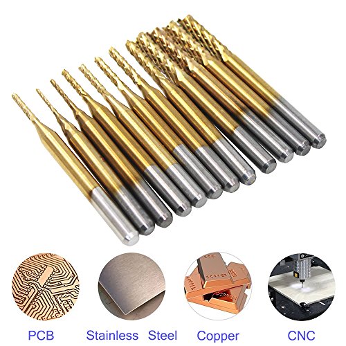 CNC Titan Fräser Set – 0,8-3,17 mm Gravur-Bits CNC Fräser Set ✪ - 2