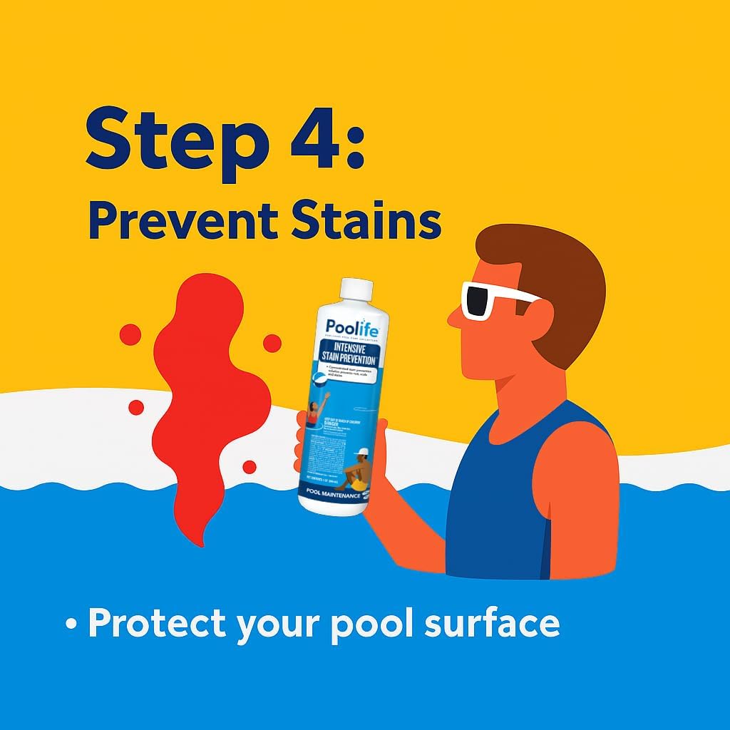 Poolife Super Start-Up Pool Bundle – 4×1 lb TurboShock, 32 oz Defend+, 32 oz Stain Prevention, 64 oz Clarifier, 4.5 lb NST Tabs – with My Garden Pool Skimmer Socks, Scum Sponge & 7-in-1 Test Strips