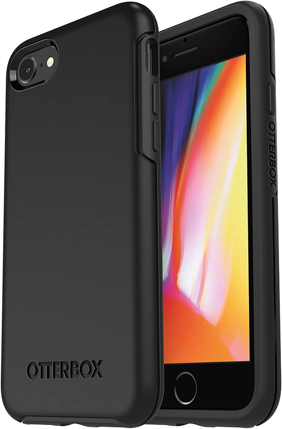 OtterBox Symmetry Series Slim Case for iPhone SE 3rd Gen (2022), iPhone SE 2nd (2020), iPhone 8 and iPhone 7 (NOT Plus) - Bulk Packaging - Black
