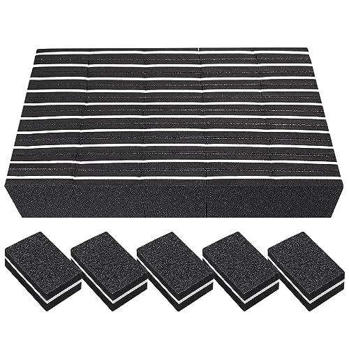 Nail Buffers (50 Pack) mini Buffer Block Nail File for Acrylic Nails and Natural Nails 100/180 Grit Nail Buffer Block Bulk Buffing Blocks for Nail Buff Professional Manicure File Blocks Set Black