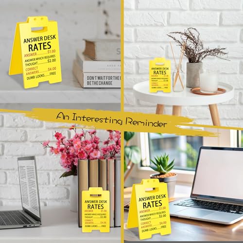 Funny Office Cubicle Decor Answer Desk Rates Desk Sign Team Office Gag Gifts for Coworker Teammate Employee Boss Manager Supervisor