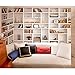Maijoeyy 7x5ft White Bookshelf Backdrop Bookcase Backdrop for Office & Home Office Decoration