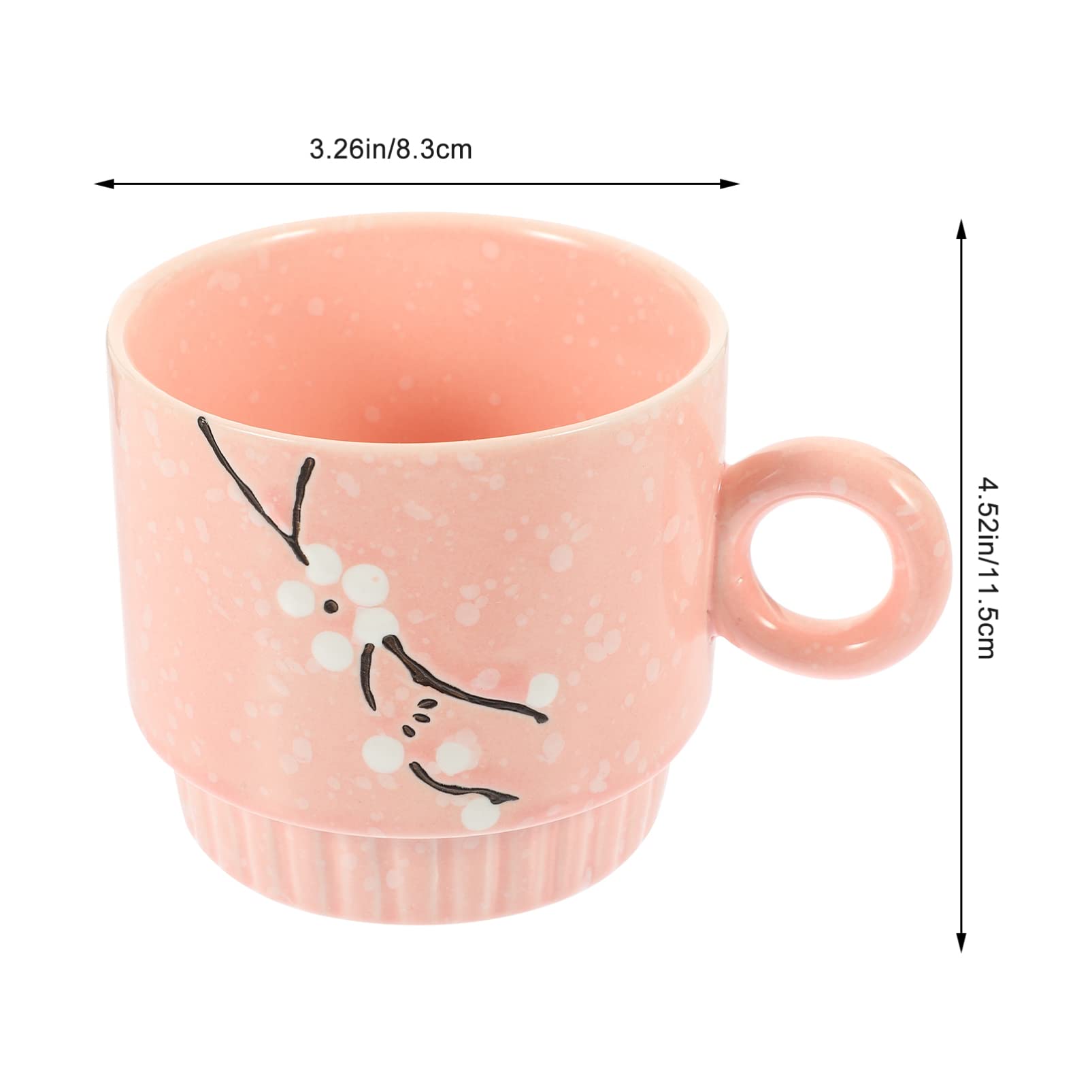 YGUANR Set da tè Tazze da caffè impilabili Set di 4 Tazze da caffè in Ceramica