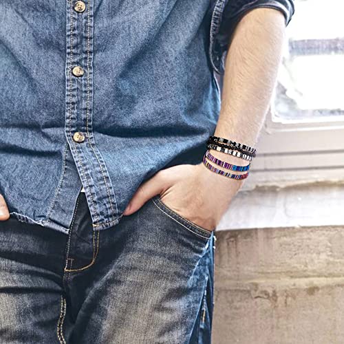 5pcs Surfer Beach Bracelet Set Men and Women, Bracelets For Men, Handmade Boho Bracelets Jewelry Wrap Bracelets Waterproof Adjustable, Men\'S And Women\'S Anklet, Woven Bracelets Ethnic Hippie Style - Thumbnail 3