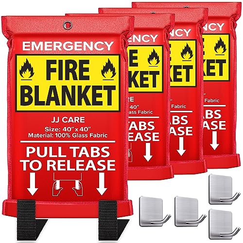 JJ CARE Fire Blanket 4-Pack