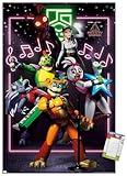 Five Nights at Freddy's: Security Breach - The Band Wall Poster, 22.37' x 34.00', Poster & Mount Bundle