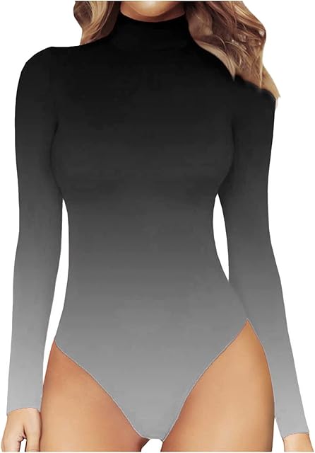 Alwyeans Shapewear Bodysuit Waist Trainer Body Shaper for Women Tummy Control Extra Firm Adjustable Shoulder Strap Full Sculpting Jumpsuit Ladies V Neck Long Sleeve Bodysuit Wrap Surplice Top