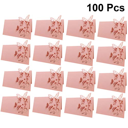 Cartões de mesa NUOBESTY 50 peças, cartões de mesa, cartões de assento com estampa de borboleta, bar