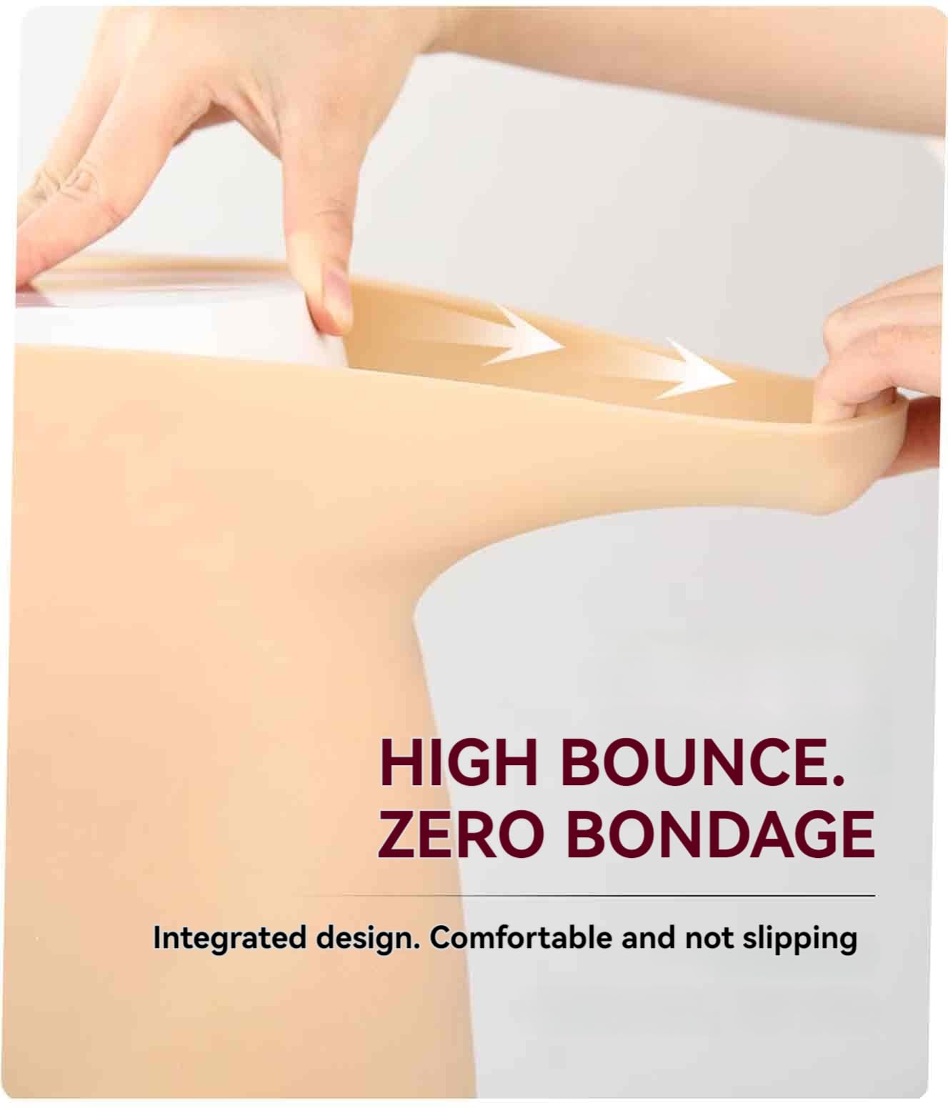Culotte Silicone, Fesses Silicone Réaliste Sex Pénétrable, Conception D'entrejambe Ouverte, Soulève la Courbe de la Hanche D'environ 45 °, Matériau Hautement Élastique, Non Serré, S - Large -