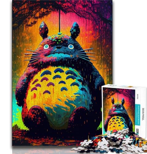 Rompecabezas de 1000 Piezas para Adultos, Regalo de Totoro, Rompecabezas para Adolescentes, Juegos educativos Familiares, decoración del hogar (tamaño 38x26cm)