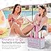 FunX Flaschentasche Prosecco to go - Filztasche für 6 Flaschen - Grau mit Trageschlaufen und Aufdruck - Vielseitig einsetzbar - 19x12x14 cm