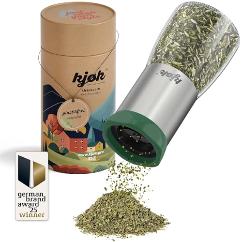 kjøk Gewürzmühle – Manuelle Edelstahl-Mühle mit Stahl-Schneidwerk