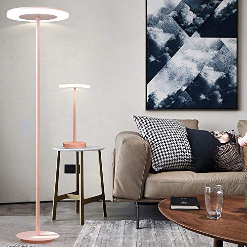 Lampadaire LED jaune 24W en métal pour chambre d'enfant et salon