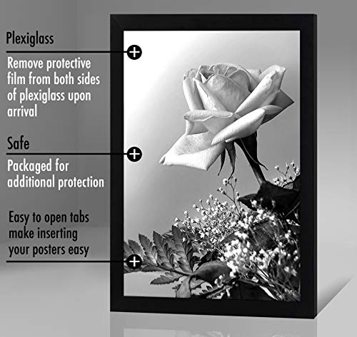 Americanflat 12X18 Poster Frame In Black - Composite Wood With Polished Plexiglass - Horizontal And Vertical Formats For Wall With Included Hanging Hardware #TOP5