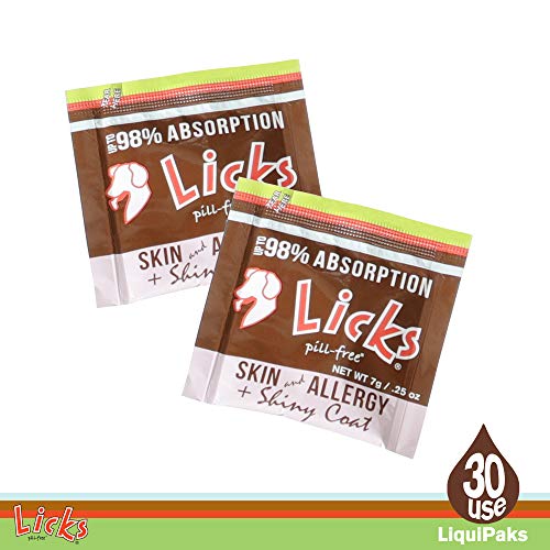Licks - Skin & Allergy For Dogs - Liquipaks - 30 Use #TOP1