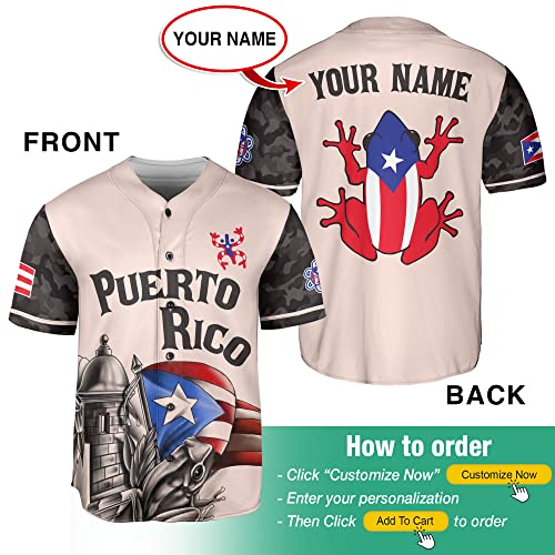 Puerto Rico Baseball Jersey for Men miniatura 3