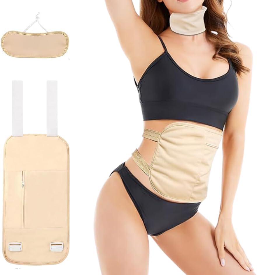 Paquete de aceite de ricino para cintura y cuello de franela de algodón orgánico, paquetes de aceite de ricino para desintoxicación de tiroides e