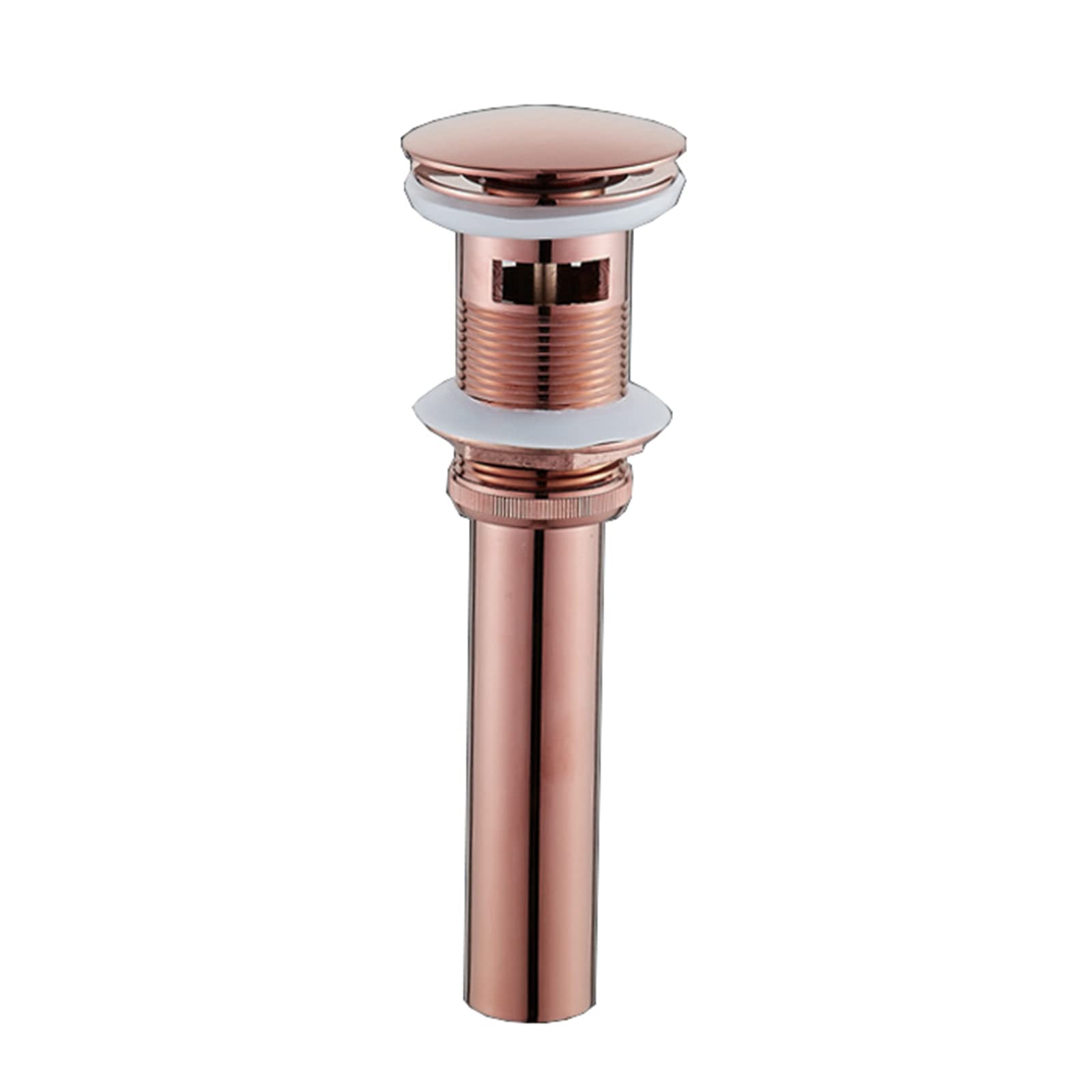 VáLvula DesagüE Lavabo,DesagüE Lavabo Con Rebosadero,Tapon Lavabo Universal G1 1/4“,Valvula Click Clack Lavabo,Valvula Lavabo Click Clack,Tapon Lavabo Click Clack Universal,Oro Rosa A
