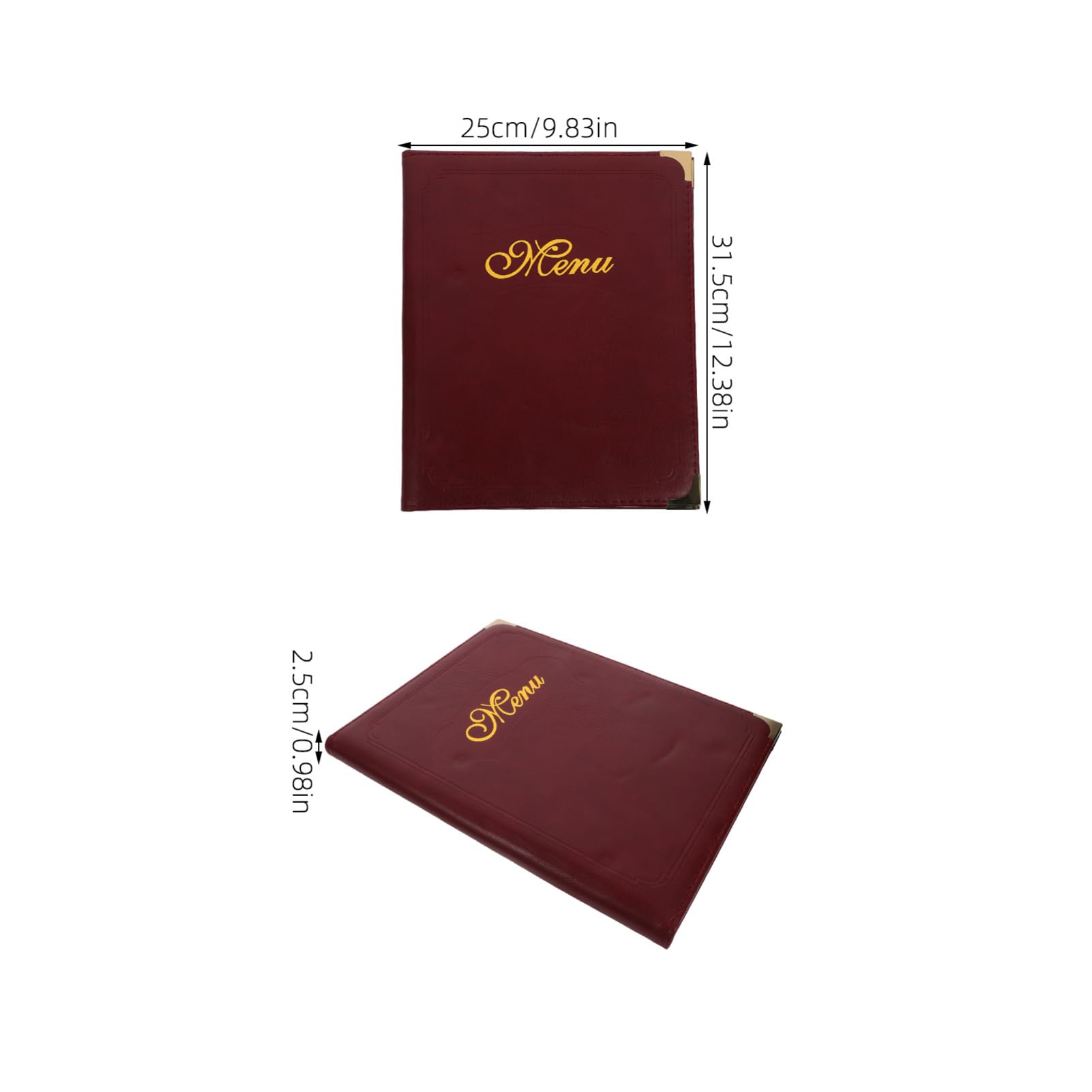 Carpeta de Menú de Restaurante A4 de Cuero Diseño Transparente para Uso Conveniente y Exhibición de Contenido en Bares y Restaurantes